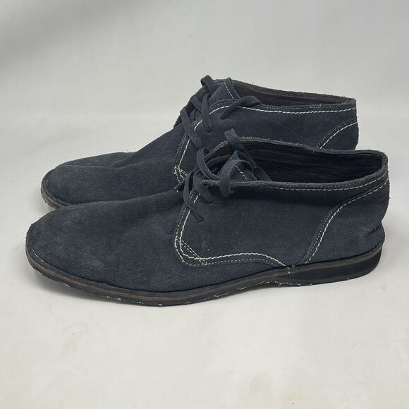 John Varvatos Star Boots Mens 13 M Blue Suede Hipster Chukka Lace Up - Picture 4 of 16